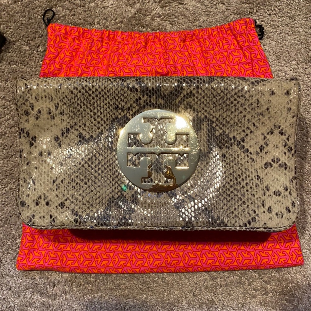 Tory Burch Snakeskin Clutch